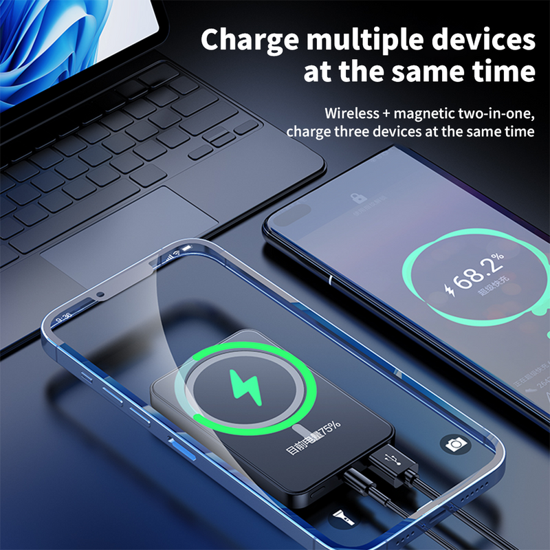 Mpow Mag-Safe Wireless Charger 10000mAh 25W PD Fast Charging 22.5W Wireless Output Multiple Colors Available Digital Display Portable