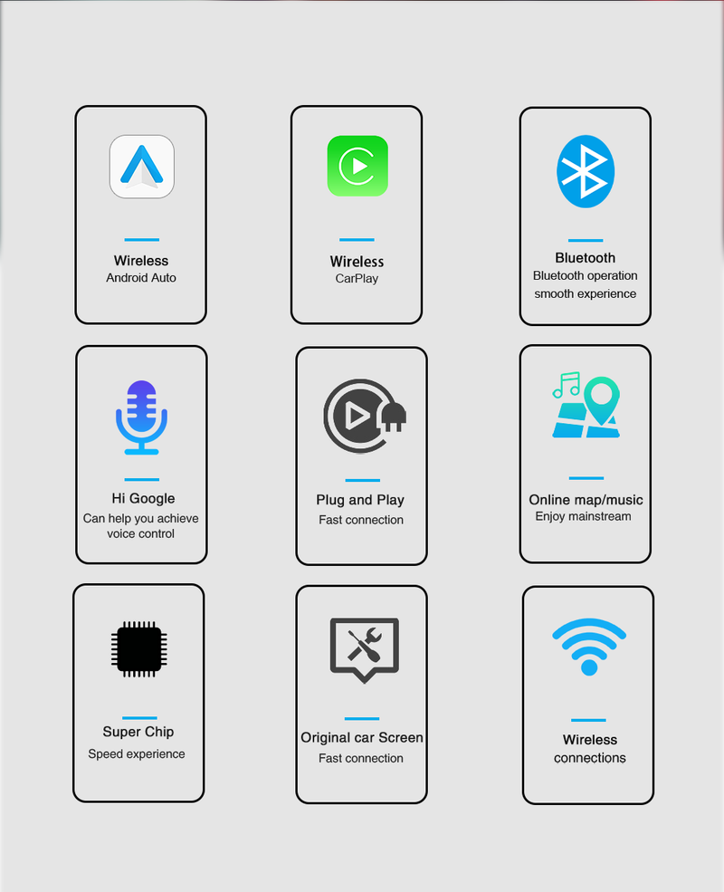 Mpow Wired to Wireless CarPlay/Android Auto Adapter
