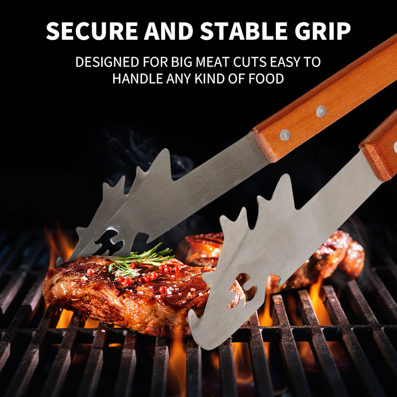 Mpow 3-piece Stainless Steel Barbecue Tool Set with Box Outdoor Camping Picnic BBQ Barbecue Utensils Cooking Tool Combination Set