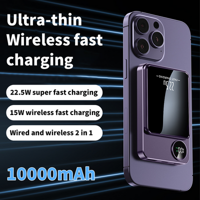 Mpow Mag-Safe Wireless Charger 10000mAh 25W PD Fast Charging 22.5W Wireless Output Multiple Colors Available Digital Display Portable