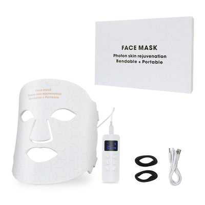 Mpow 4-Color Light Therapy Silicone Mask | 480 Chips Face & Neck Beauty