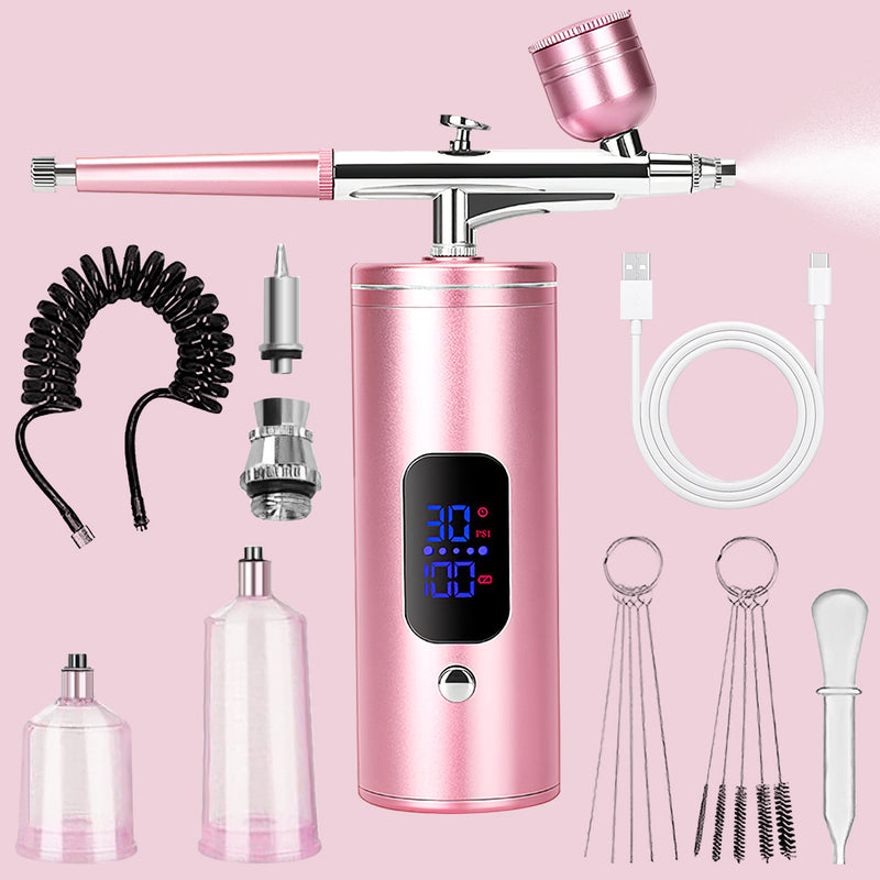 Mpow Rechargeable Portable Airbrush Kit - 3 Pressure Settings, 950mAh Battery, 0.3mm Nozzle for Art & DIY Projects