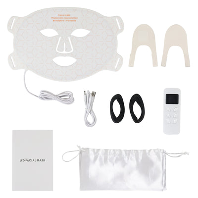 Mpow 4-Color Light Therapy Silicone Mask | 480 Chips Face & Neck Beauty