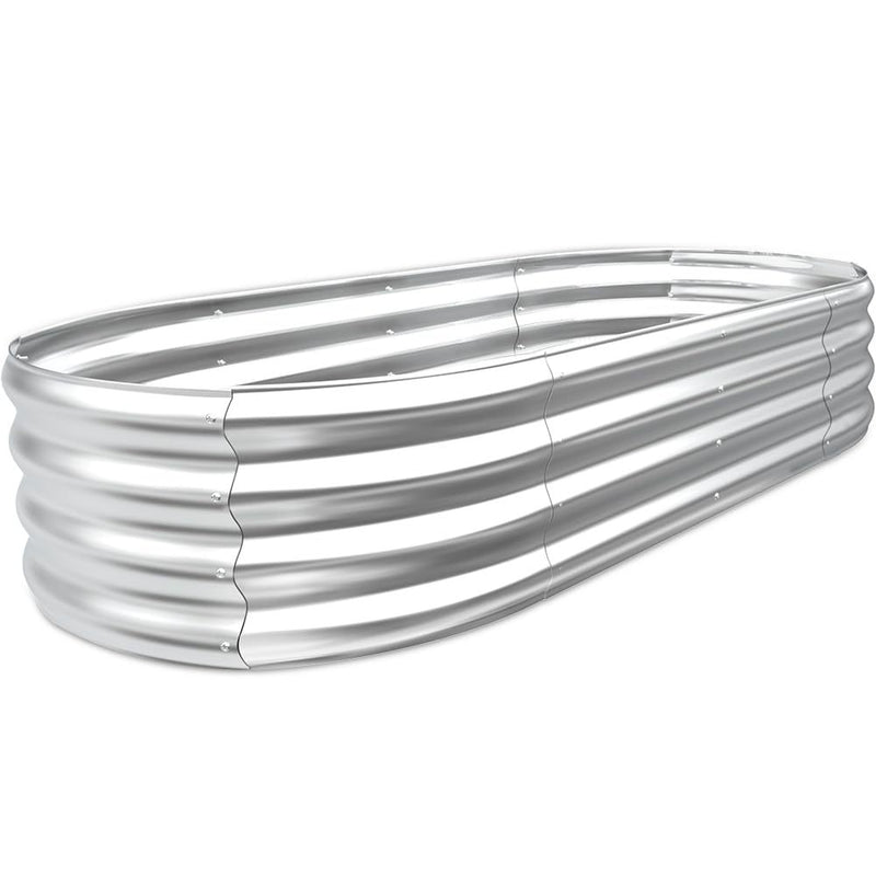 Mpow Galvanized Steel Oval Garden Bed Set