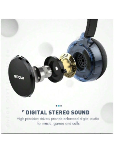 Mpow Wired headset with USB port and inline remote, comfortable head-mounted design for clear calls, perfect for office and customer service scenarios