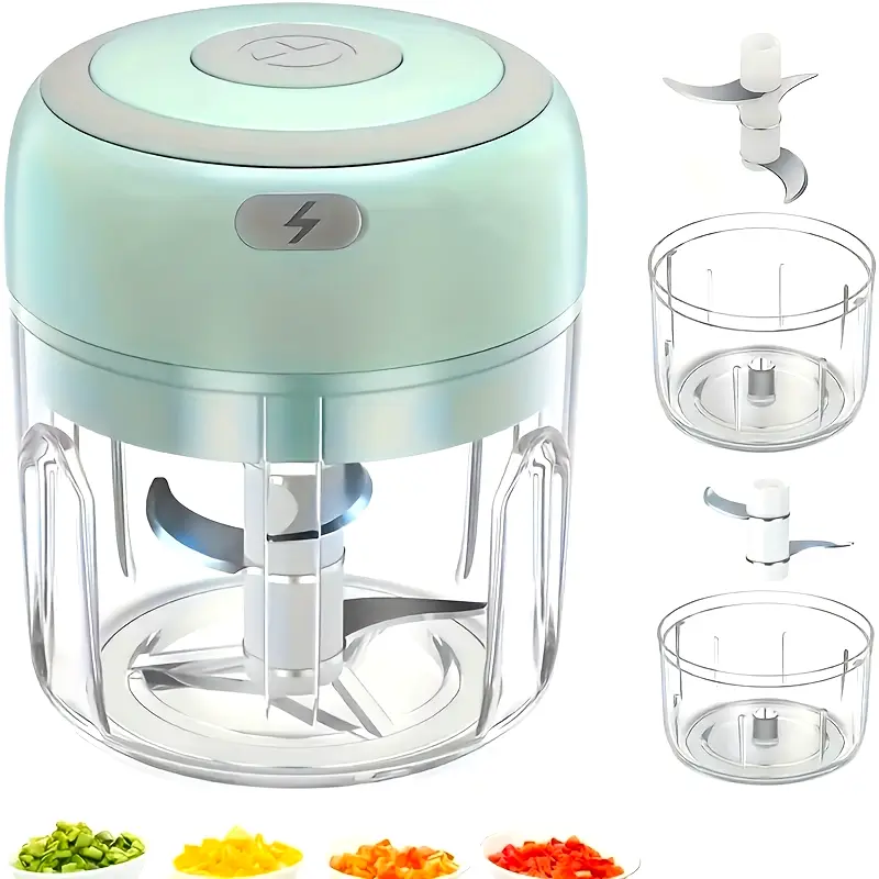 Mpow USB Rechargeable Electric Mini Garlic Chopper - 37W Power, 10-Second Mincing, 250ml Capacity, One-Touch Operation, Easy Cleaning