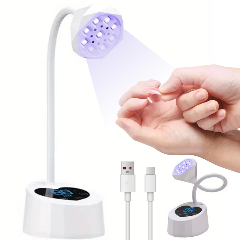 Mpow Desktop Sensor Nail Lamp, Dual Light Source, 360° Adjustable, 1500mAh Rechargeable Battery, 4 Timer Settings