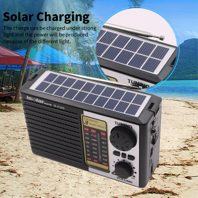 Mpow Multi-band radio with solar charging and lithium battery, Bluetooth speaker, and 3-inch speaker. A portable outdoor radio