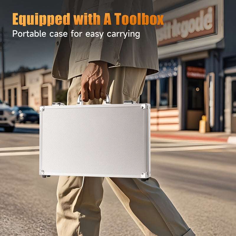 Mpow Barrel Cleaning Kit  - Aluminum Rods & Case, Complete Brass/Brush Set for All Calibers