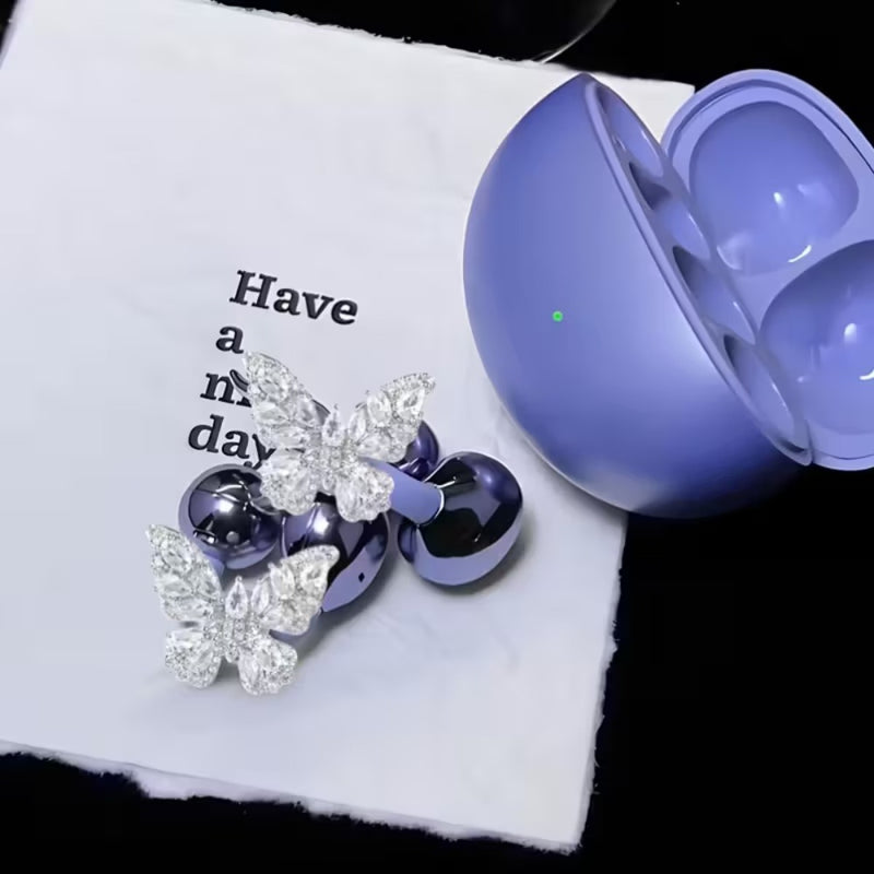 Mpow Detachable Crystal Ear Clip Earphones with Open-Back Bluetooth 5.4. A Fashionable Gift for Women with Ultra-Comfortable Wear