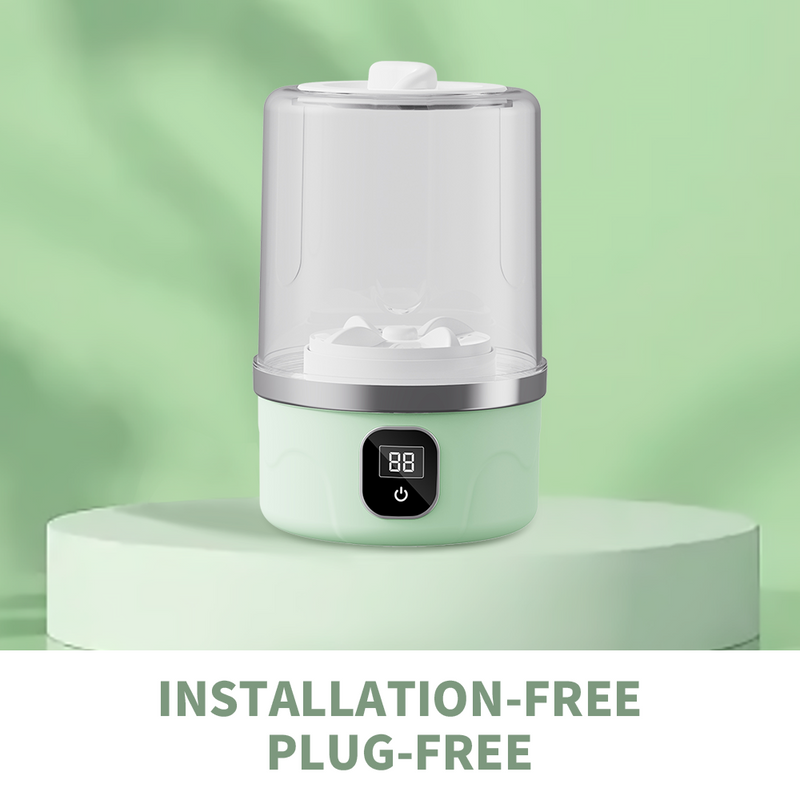 Mpow Mini Wireless Washing Machine with 3000mAh Rechargeable Battery and 15W Power for Efficient Cleaning, Portable, and Space-Saving Design for Underwear and Baby Clothes
