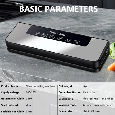 Mpow Vacuum Sealer, Silver + Black ABS, 120W Power, Holds 30 Vacuum Bags, Australian Plug, Perfect for Food Preservation