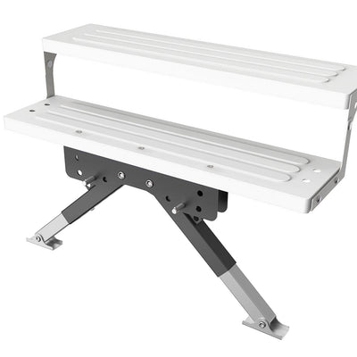 Mpow Adjustable folding step stabilizer for RVs. Anti-shake and anti-sinking. Easy installation. Upgraded stability. Enhanced support and protection for the step