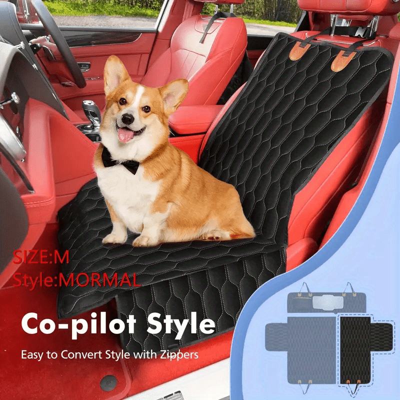 Mpow Back Seat Extender for Dogs-Supports Black