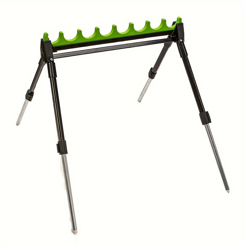 Mpow Aluminum Alloy Adjustable 8-Hole Fishing Rod Holder (Black and Green) Snap-On Holder Zinc Alloy + EVA Foam Scratch-Resistant Accepts 1/4" Standard Screws