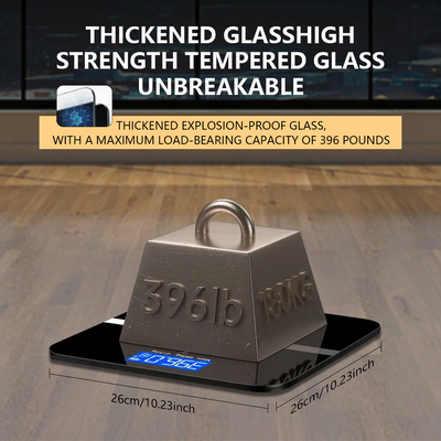 Mpow Smart Scale with 3.25-inch LCD Backlit Screen, Step-Through Technology, 6mm Tempered Glass, Automatic Calibration, and Multiple Unit Switching