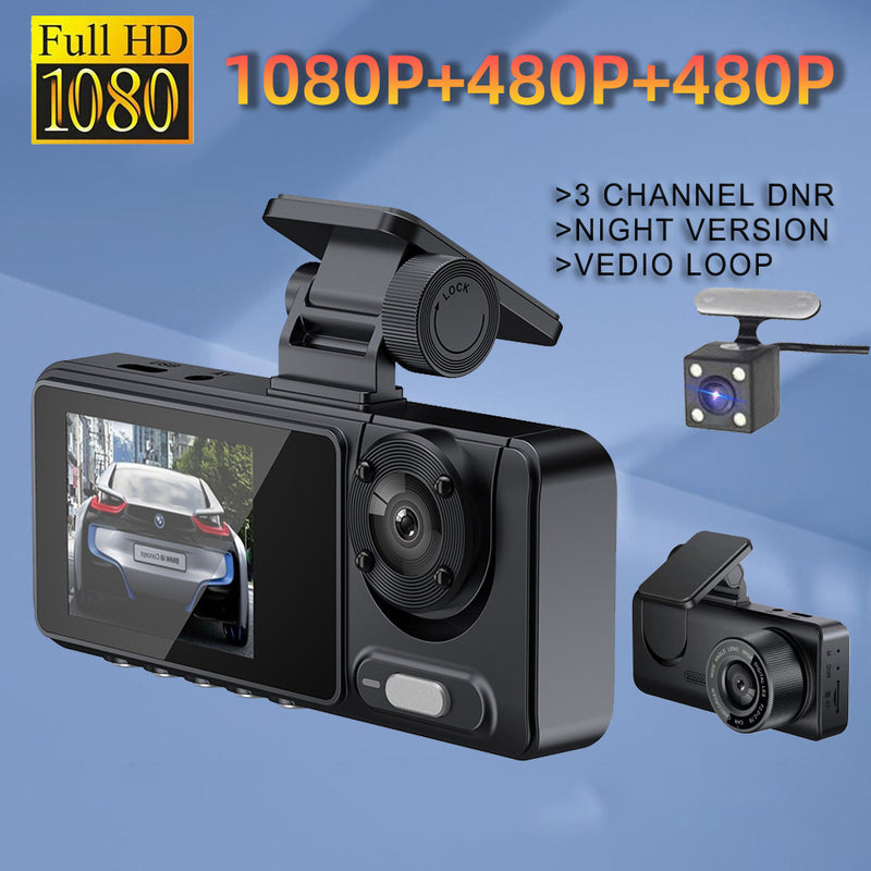 Mpow 2.0-inch IPS Screen Triple-Camera Wi-Fi Dash Cam