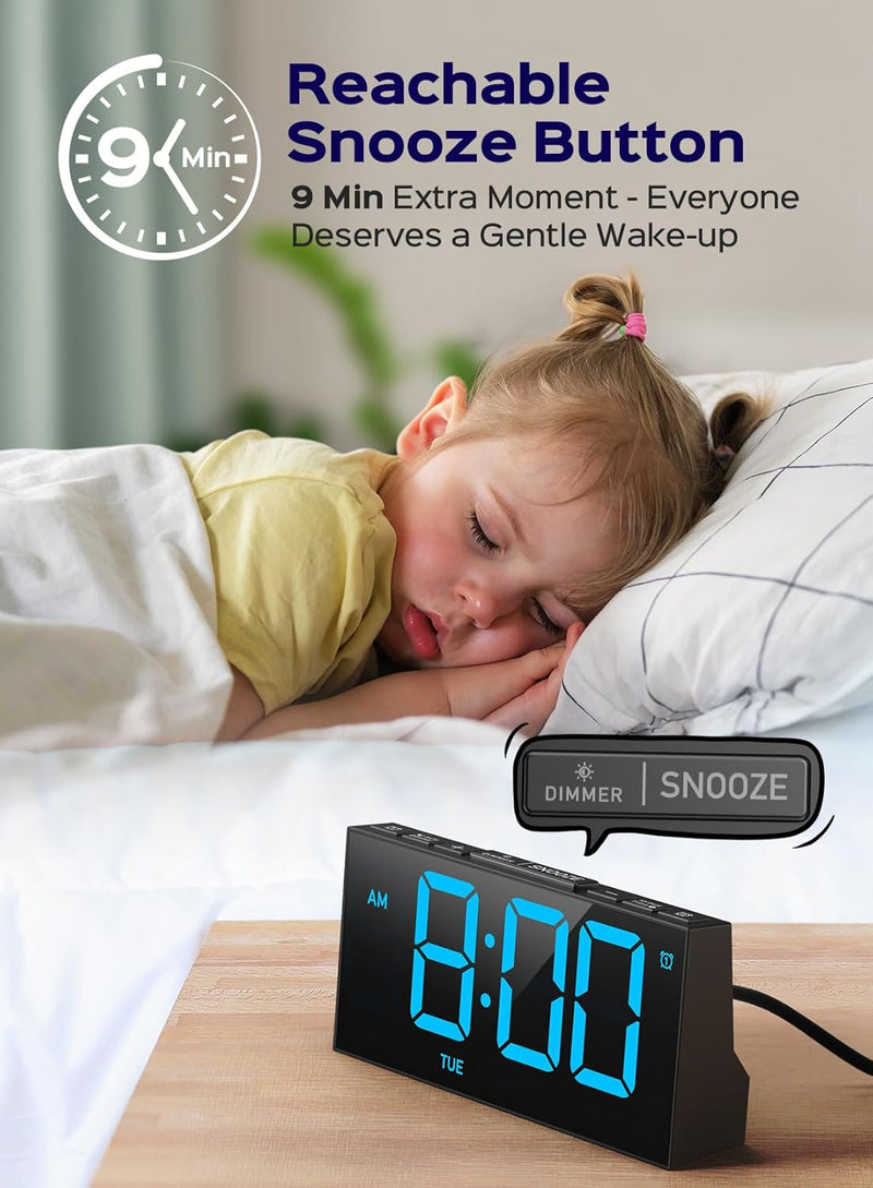 Progressive Clock Mpow Alarm Clock for Heavy Sleepers, Digital Alarm Clock for Bedroom ...