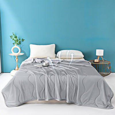 Mpow Cooling Air-Conditioning Quilt with Advanced Q-Max>0.4 Cooling Technology, Breathable and Skin-Friendly, Machine Washable
