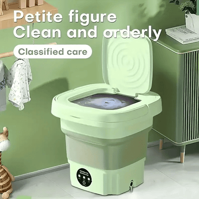 Mpow Folding Washing Machine - Portable Purple/Green