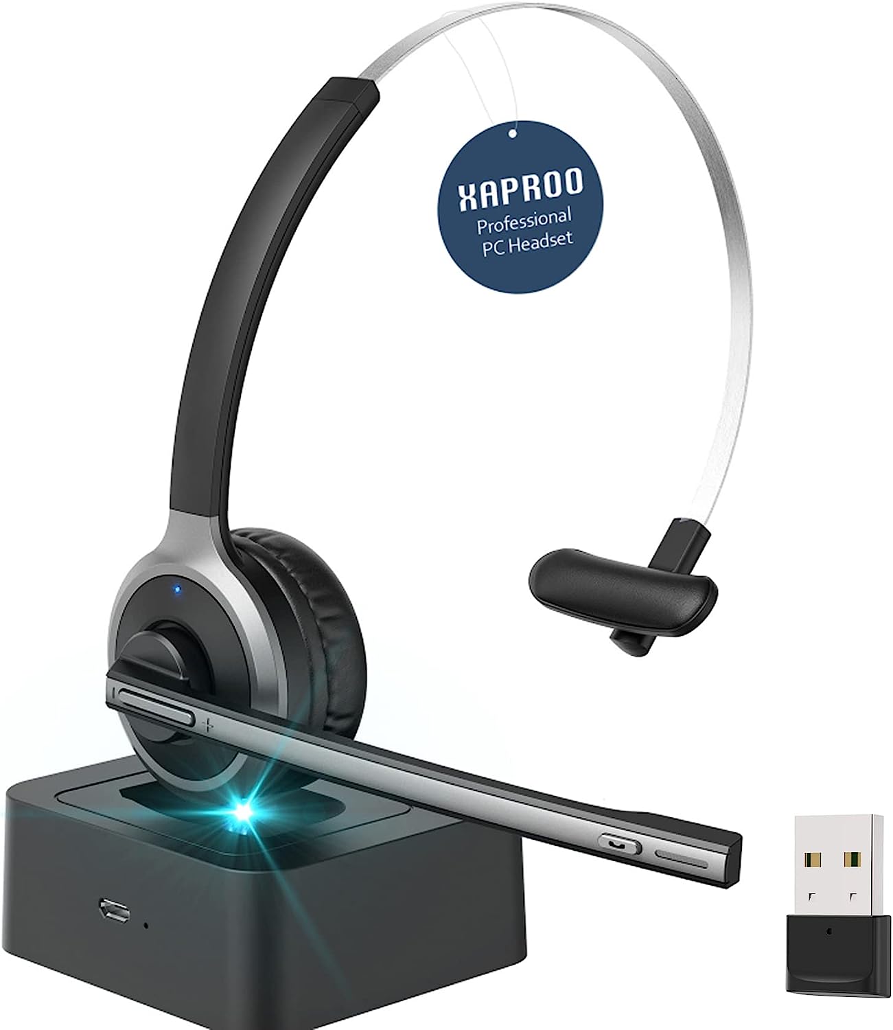Mpow Wireless Headset with Microphone & USB Adapter for PC