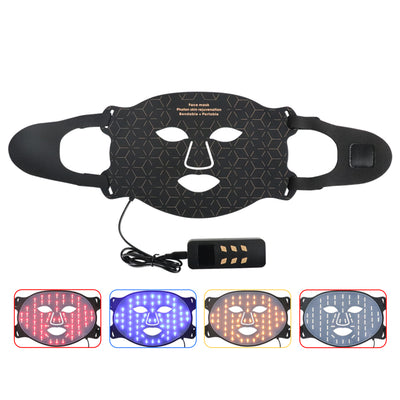 Mpow 4-Color Light Therapy Silicone Mask | 480 Chips Face & Neck Beauty