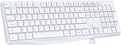 MK98 Wireless Keyboard, 2.4G Ergonomic Wireless Computer Keyboard-PC298