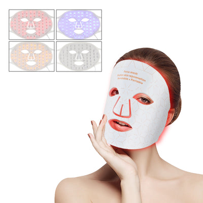 Mpow 4-Color Light Therapy Silicone Mask | 480 Chips Face & Neck Beauty