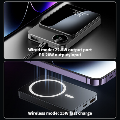 Mpow Mag-Safe Wireless Charger 10000mAh 25W PD Fast Charging 22.5W Wireless Output Multiple Colors Available Digital Display Portable