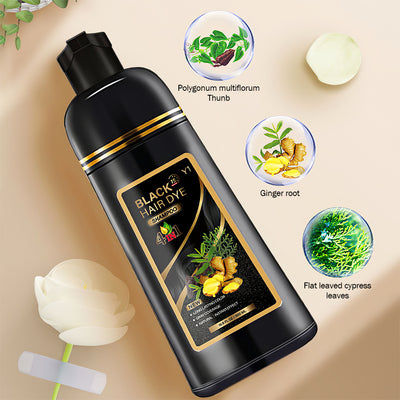 Mpow Herbal Hair Color 500ml: Shampoo, Condition, Cover, and Damage Gray Hair. Contains Argan Oil. 15-Minute Coloring for Gentle Hair.