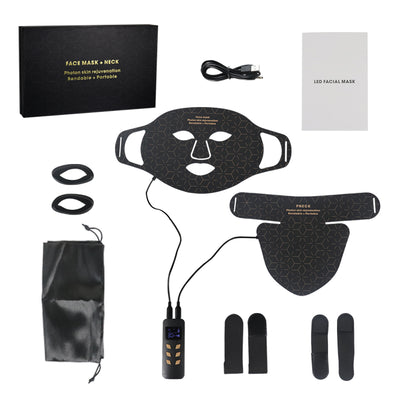 Mpow 4-Color Light Therapy Silicone Mask with Neck Care | 480 Chips Face & Neck Beauty Device