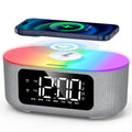 VicTsing Digital Alarm Clock for Bedroom, with 15W Wireless Charger, built in audio speaker, RGB Night Light, Dual Alarms, Dimmable LED Display