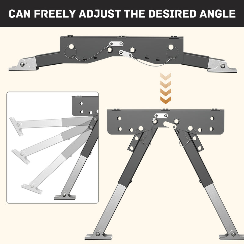 Mpow Adjustable folding step stabilizer for RVs. Anti-shake and anti-sinking. Easy installation. Upgraded stability. Enhanced support and protection for the step