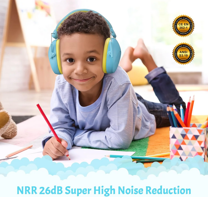 Noise Cancelling Headphones for Kids, SNR 28dB Kids Ear Protection Earmuffs for Autism, Toddler, Adjustable Ear Muffs for Noise Reduction Kids for Monster Truck, Concerts, Air Shows, Fireworks