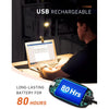 Victsing Rechargeable Book Light for Reading in Bed, 80H Reading, 3 Brightness Levels & 3 Color Temperatures, Lightweight Flexible Clip on Reading Lights for Books in Bed