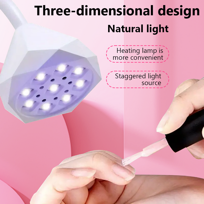 Mpow Desktop Sensor Nail Lamp, Dual Light Source, 360° Adjustable, 1500mAh Rechargeable Battery, 4 Timer Settings