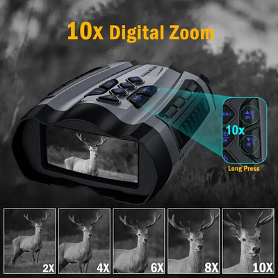 Mpow infrared night vision goggles with 4000mAh Ultra-Long Battery Life, 4K 36MP HD Recording, 9-Level Night Vision Adjustment, 3.5-inch Widescreen, and Includes 32GB SD Card