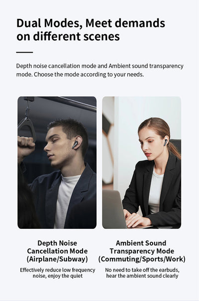 Mpow Wireless noise reduction Bluetooth 5.3 music headphones Black