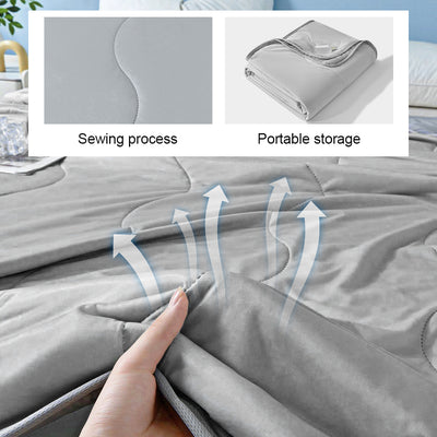 Mpow Cooling Air-Conditioning Quilt with Advanced Q-Max>0.4 Cooling Technology, Breathable and Skin-Friendly, Machine Washable