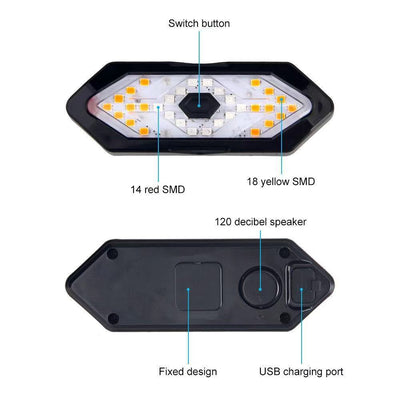 Mpow Bike Light Set Black