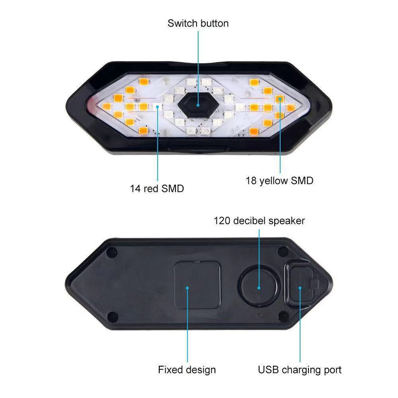 Mpow Bike Light Set Black