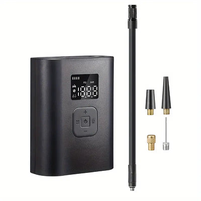 Portable 150 PSI Adjustable Cordless Tire Inflator, Electric Tire Inflator Air Compressor, 4 Modes For Cars, Bikes, Motorcycles And Balls, Battery Status LED Display, Car Air Pump With Digital Display, Bring Own Light
