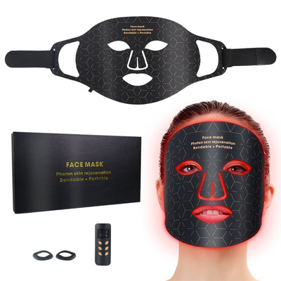 Mpow 4-Color Light Therapy Silicone Mask | 480 Chips Face & Neck Beauty