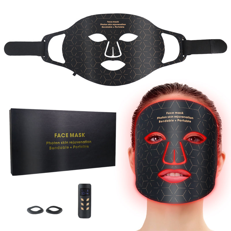 Mpow 4-Color Light Therapy Silicone Mask | 480 Chips Face & Neck Beauty