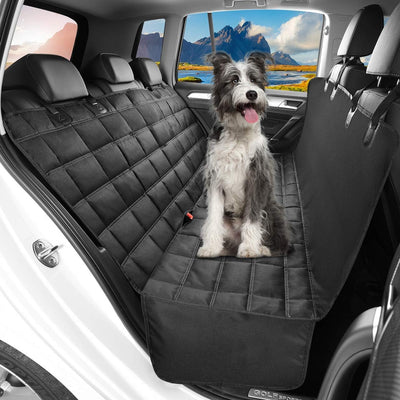 Dog Car Seat Cover 4-in-1, 100% Waterproof Dog Car Hammock for Car Back Seat