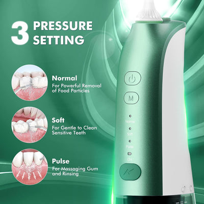 Water Flossers for Teeth, Cordless Water Flosser with 8 Jet Tips, Rechargeable Oral Irrigator