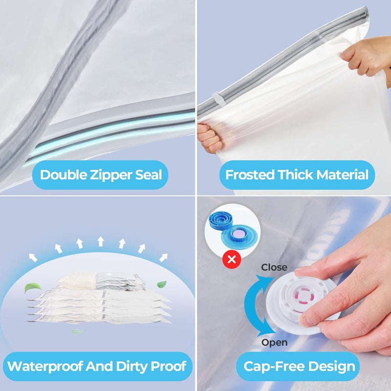 thumbnail image 2 of QQbed Jumbo Extra Large Vacuum Storage Bags – 2 Pack, Space Saver Compress Bags 2 of 5