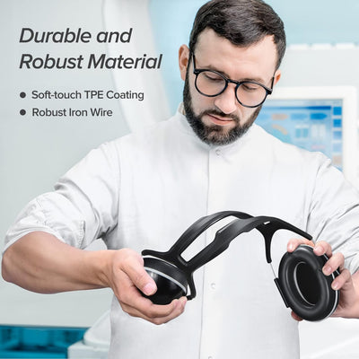SNR 35dB Effective Ear Protection, Hearing Protection Ear Muff, Lightweight Adult Noise Cancelling Headphones, Ear Protection for Autism, Mowing, Shooting, Sleeping, Ear Muffs for Noise Reduction