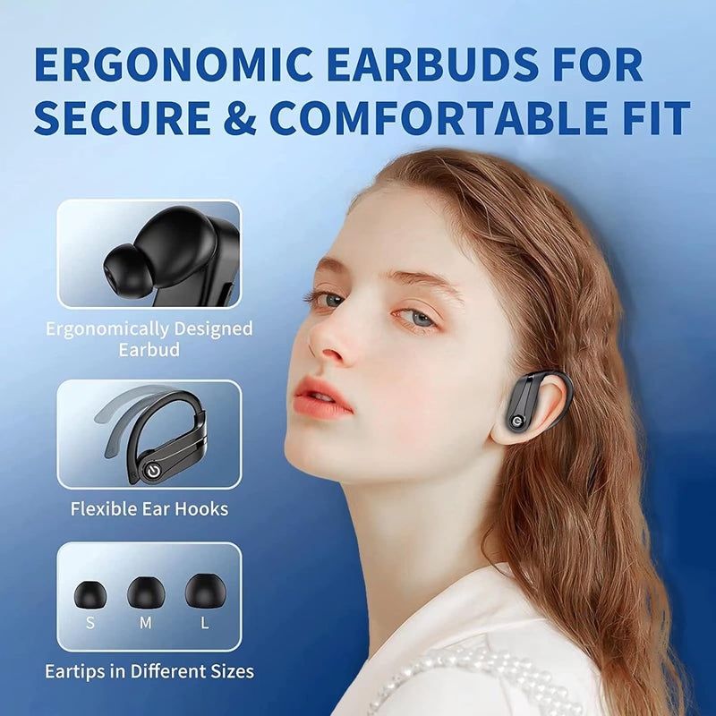 Mpow Wireless Earbuds Bluetooth 5.3 Sport True Wireless Earbuds with Microphone with Display