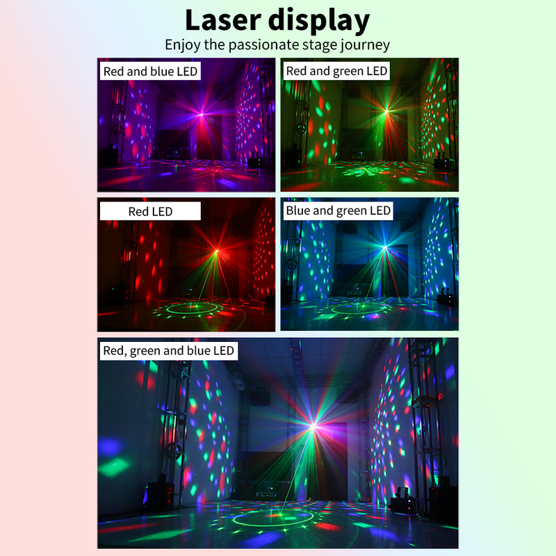 Mpow Laser Magic Ball Effect Light + Smoke Machine Set (Red, Green, and Blue), Voice-Controlled, Self-Propelled, and Remote Control—A Perfect Party Ambition